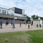 CBEP summer campers playing outdoors during the first week of camp